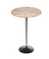 Стол для кафе с круглой столешницей Стив Стол ДСП 25мм (цвет каркаса-черный муар)